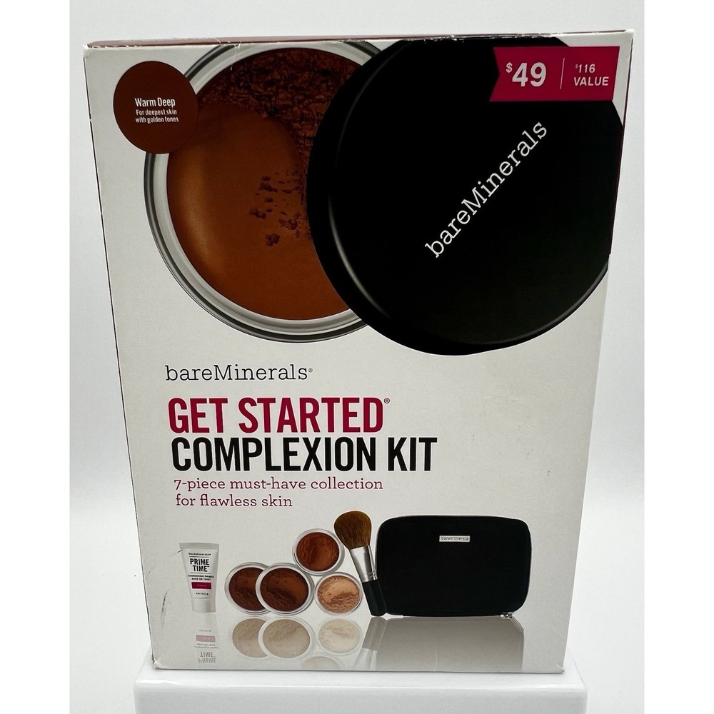 Bare Minerals Get Started Complexion Kit Warm Deep 7 Piece New All Sealed